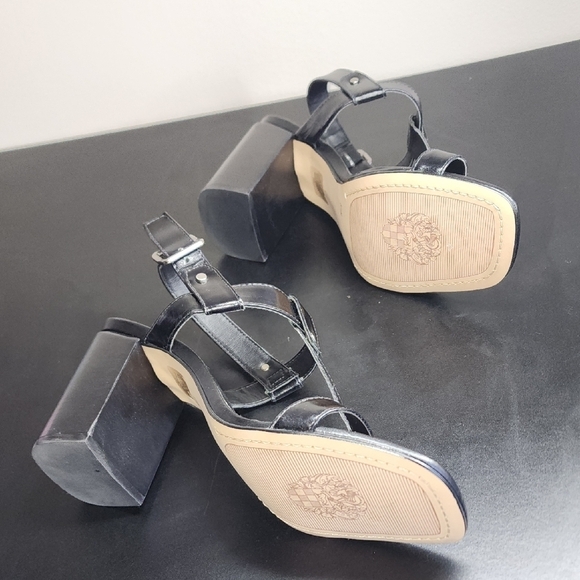 Vince Camuto Black Block Heel Sandals - Picture 9 of 13